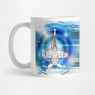 F-18 Hornet Blueprint Mug